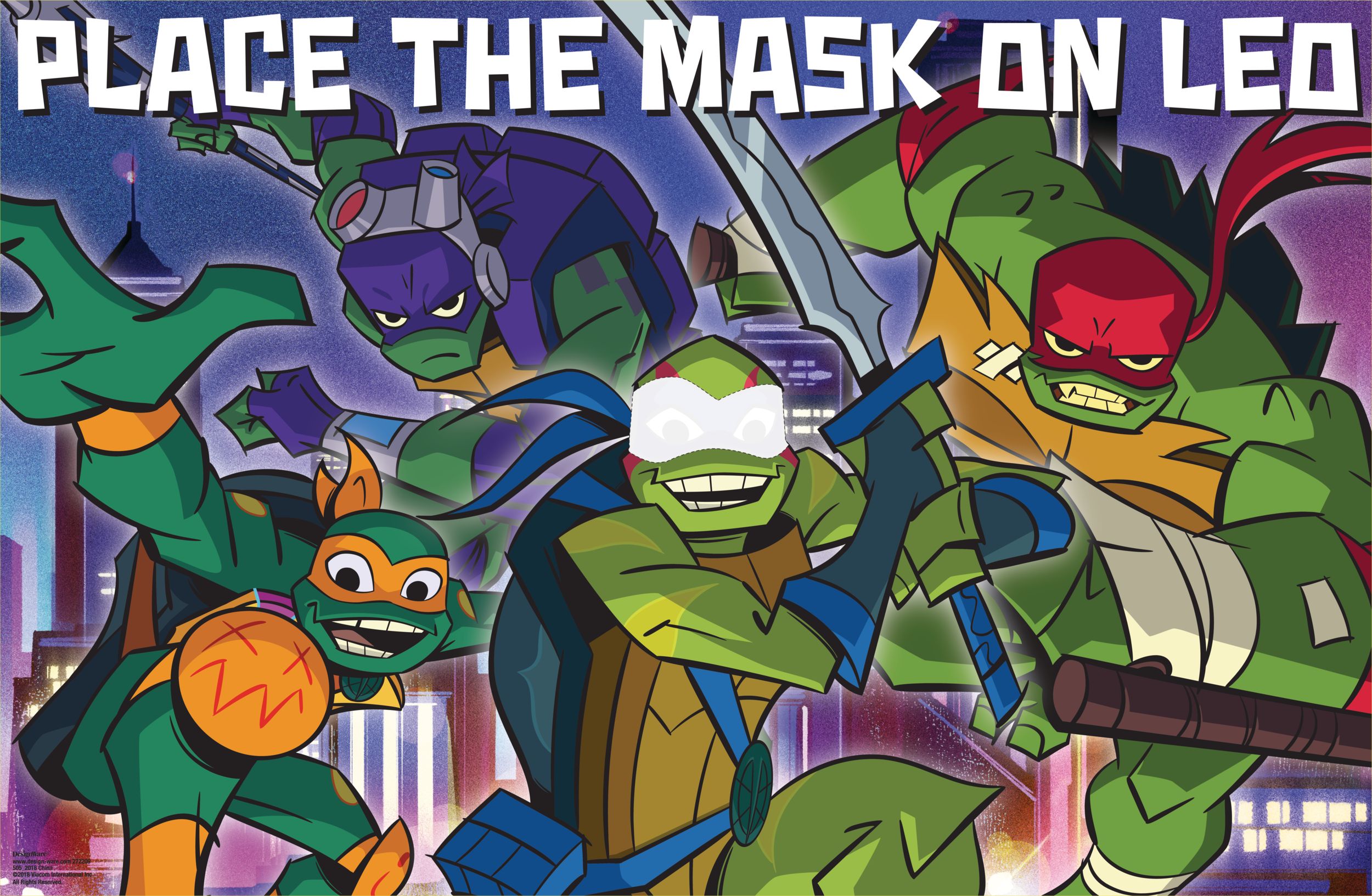 Rise of the Teenage Mutant Ninja Turtles Party Game Front_Flat