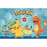 Nintendo Pokémon Pikachu Pin the Poke Ball on the Characters Game, Blue, 10-pk, Ages 3+, for Birthday Party Front_Flat