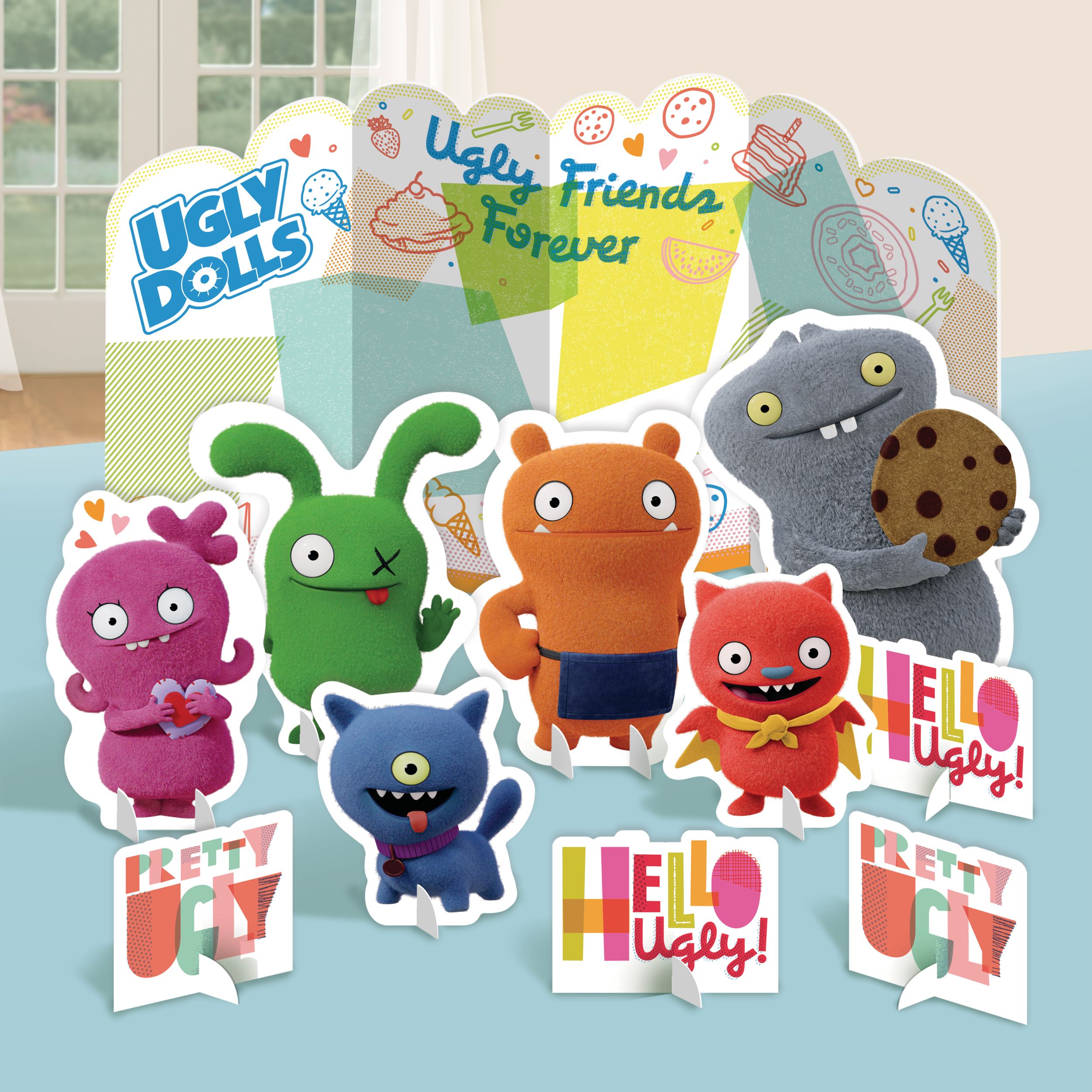 UglyDolls Birthday Party Table Decorating Kit, 11-pc Composite_or_Mixed