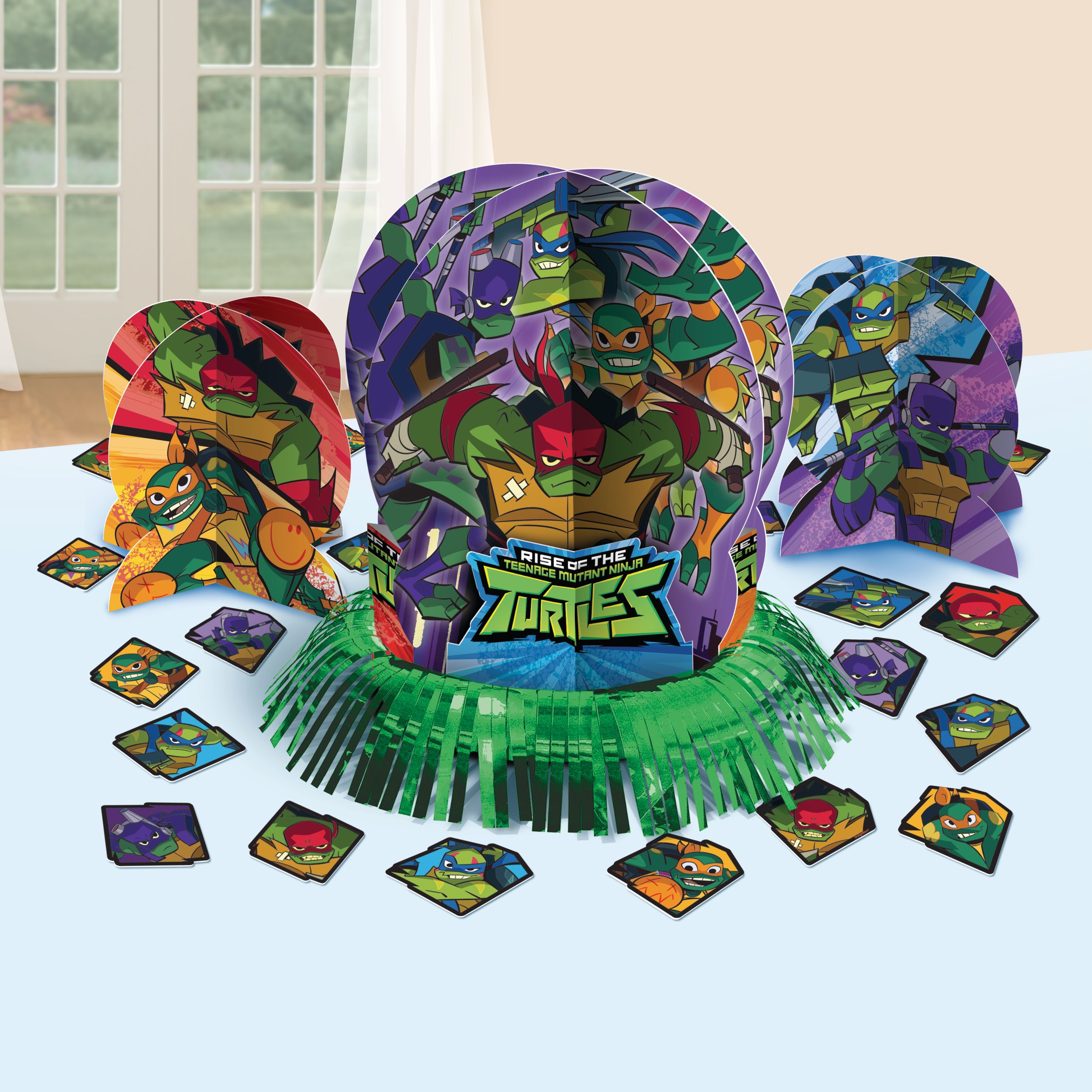 Rise of the Teenage Mutant Ninja Turtles Birthday Party Table Decorating Kit, 23-pc Front_Elevated