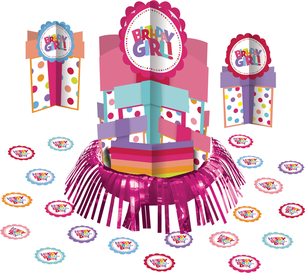 Birthday Party Table Centrepiece Decorating Kit features 