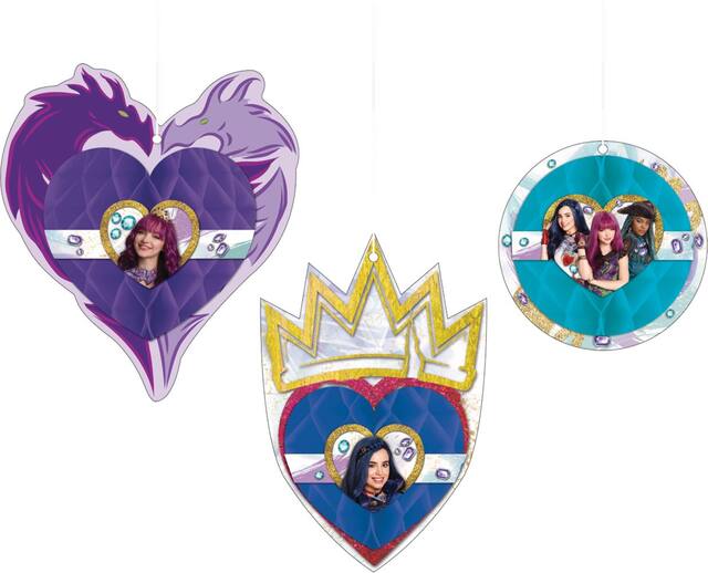 Décorations alvéolées Descendants 2, paq. 3 Front_Flat