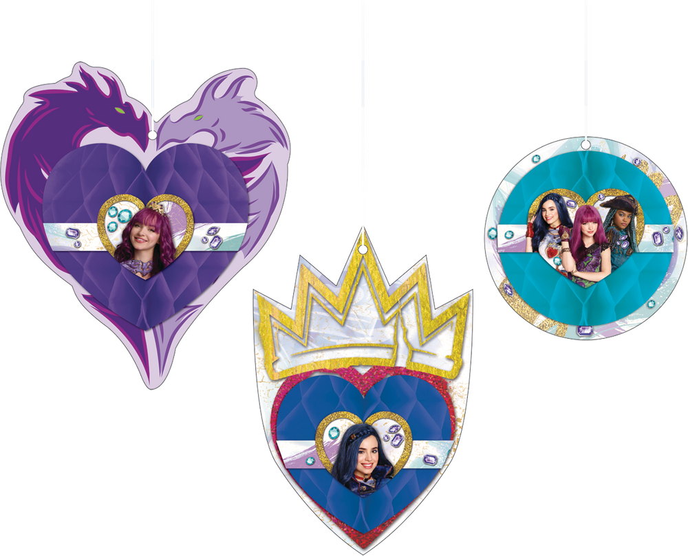 Descendants 2 Decorations, 3pc Party City