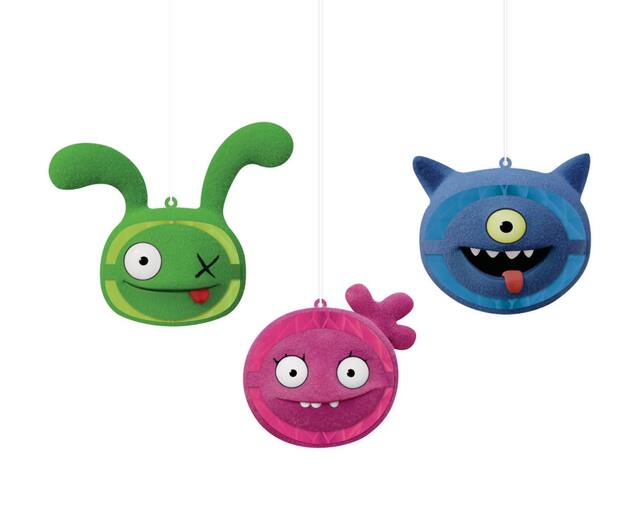 UglyDolls Honeycomb Balls Birthday Party Decoration, 3-pc Front_Flat