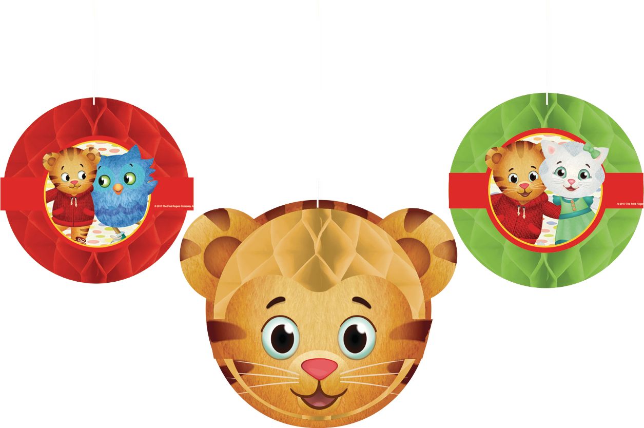 Daniel Tiger Honeycomb Balls, 3-pcs Front_Flat