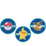 Décoration festive suspendue alvéolée Pokémon classique, paq. 3 Front_Flat