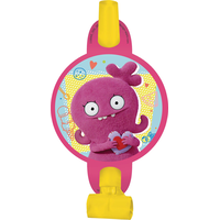Mirlitons en papier pour fête d'anniversaire UglyDolls, paq. 8 Overhead_Flat