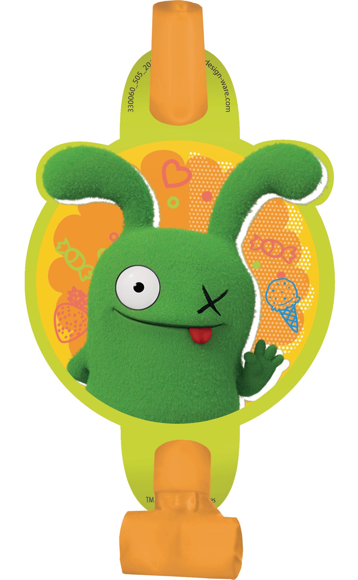 UglyDolls Birthday Party Paper Blowouts, 8-pc Overhead_Flat