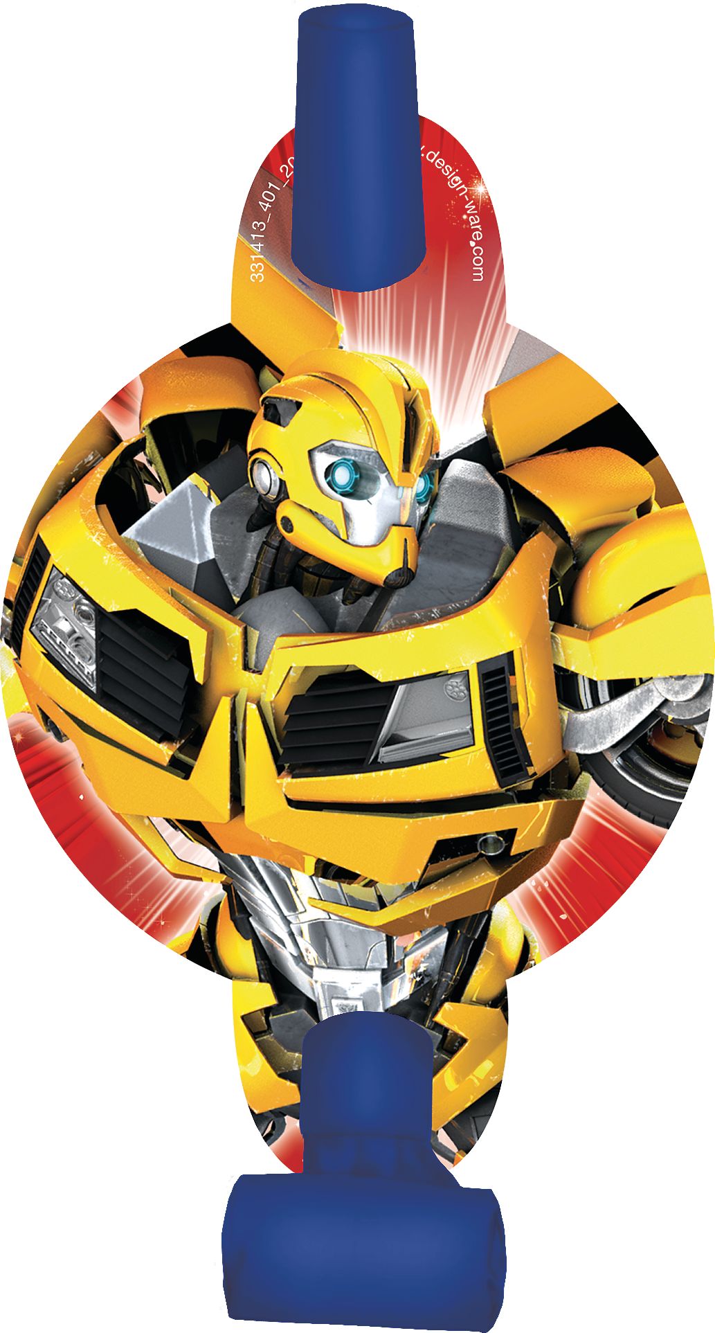 Mirlitons pour fête d'anniversaire Transformers, paq. 8 Overhead_Flat