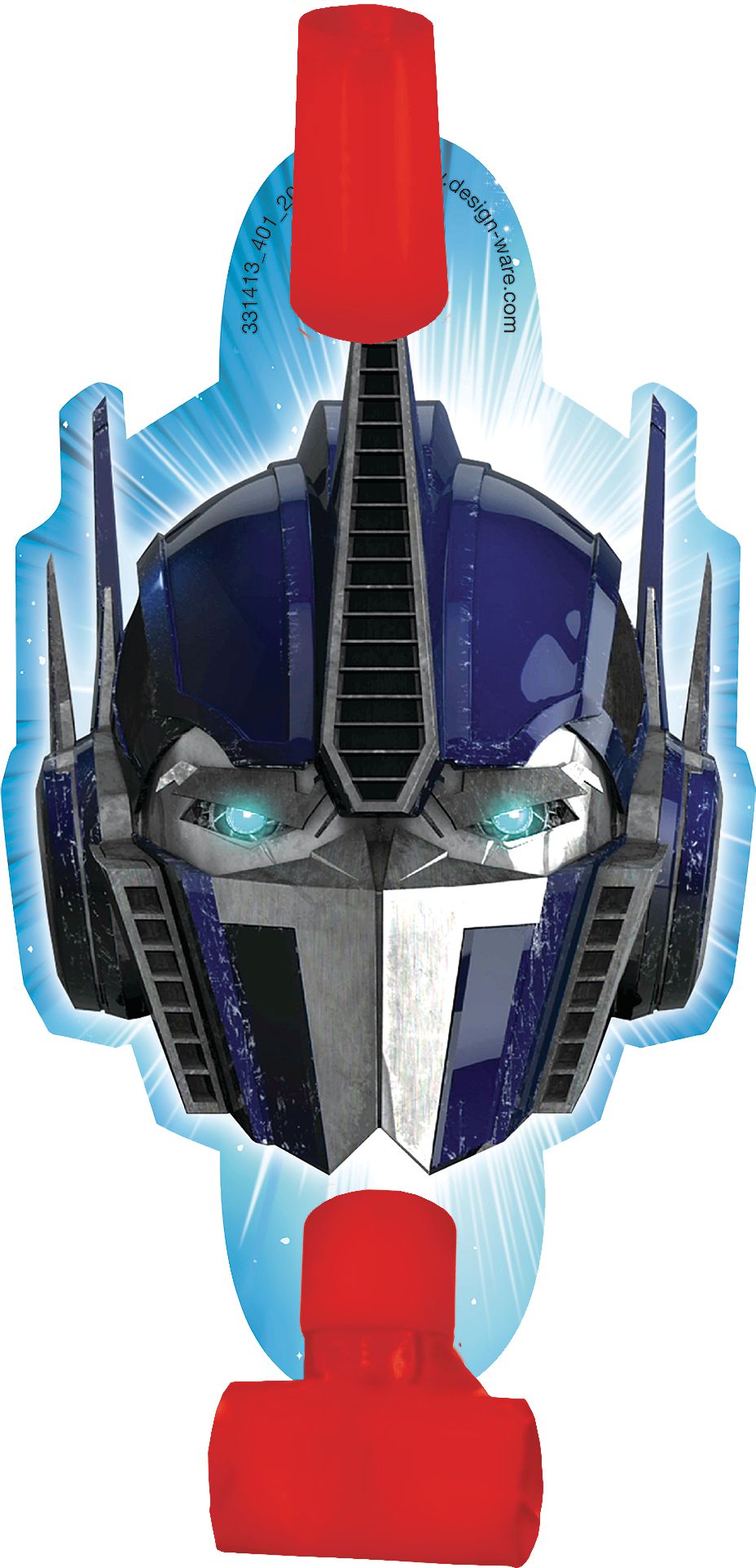 Mirlitons pour fête d'anniversaire Transformers, paq. 8 Overhead_Flat