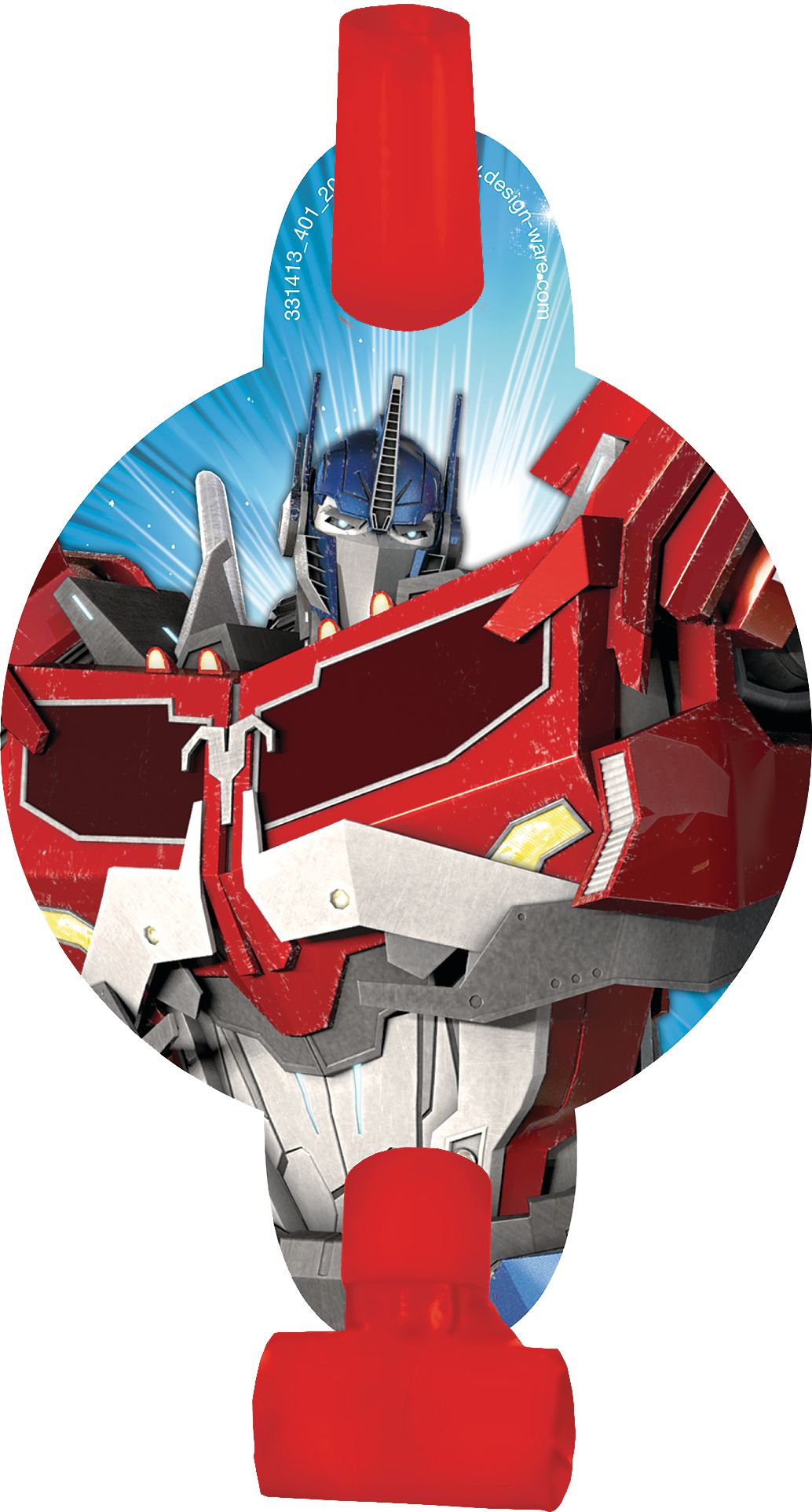 Mirlitons pour fête d'anniversaire Transformers, paq. 8 Overhead_Flat