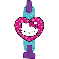 Rainbow Hello Kitty Birthday Party Blowouts, 8-pc Overhead_Flat