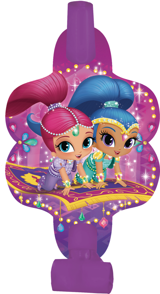 ~ Birthday Party Supplies Favors Nickelodeon Pink SHIMMER AND SHINE BLOWOUTS 8 
