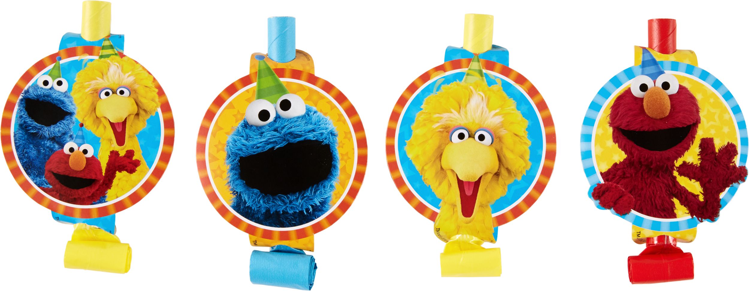 Sesame Street Blowouts, 8-pcs Overhead_Flat