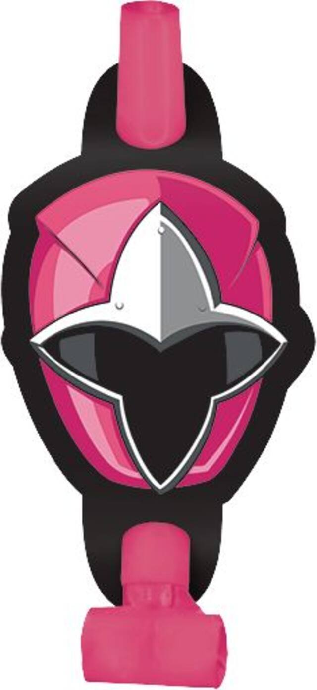 Power Rangers Ninja Steel Birthday Party Blowouts, Blue/Pink/Red/Yellow, 8-pc, Ages 3+ Overhead_Flat
