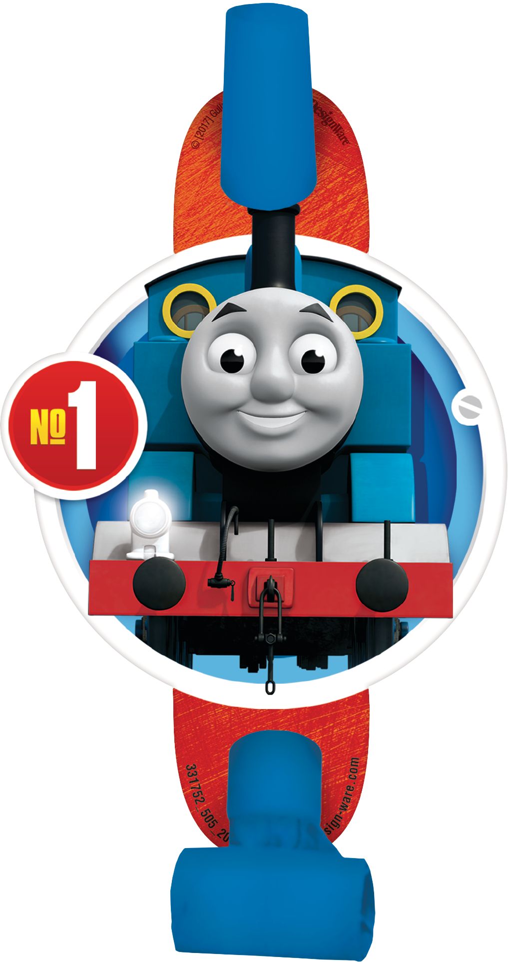 Thomas the Tank Engine Birthday Party Blowouts, Red/Blue/Green, 8-pc, Ages 3+ Overhead_Flat