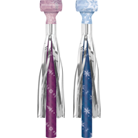 Disney Frozen Blowout Noisemakers, Pink/Blue, 5-in, 8-pk, for Birthday Party