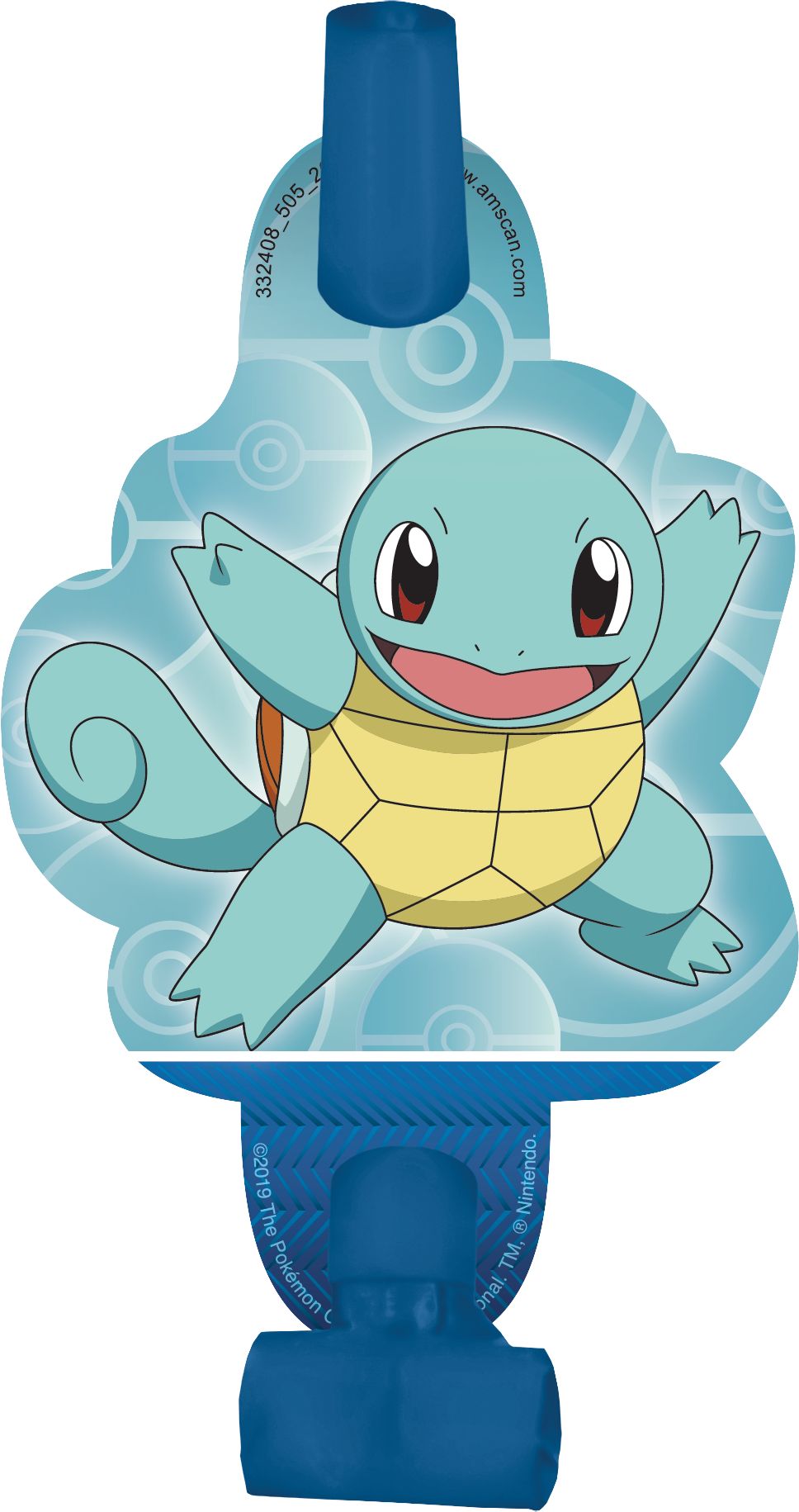 Mirlitons pour fête d'anniversaire Pokémon classique, paq. 8 Front_Flat