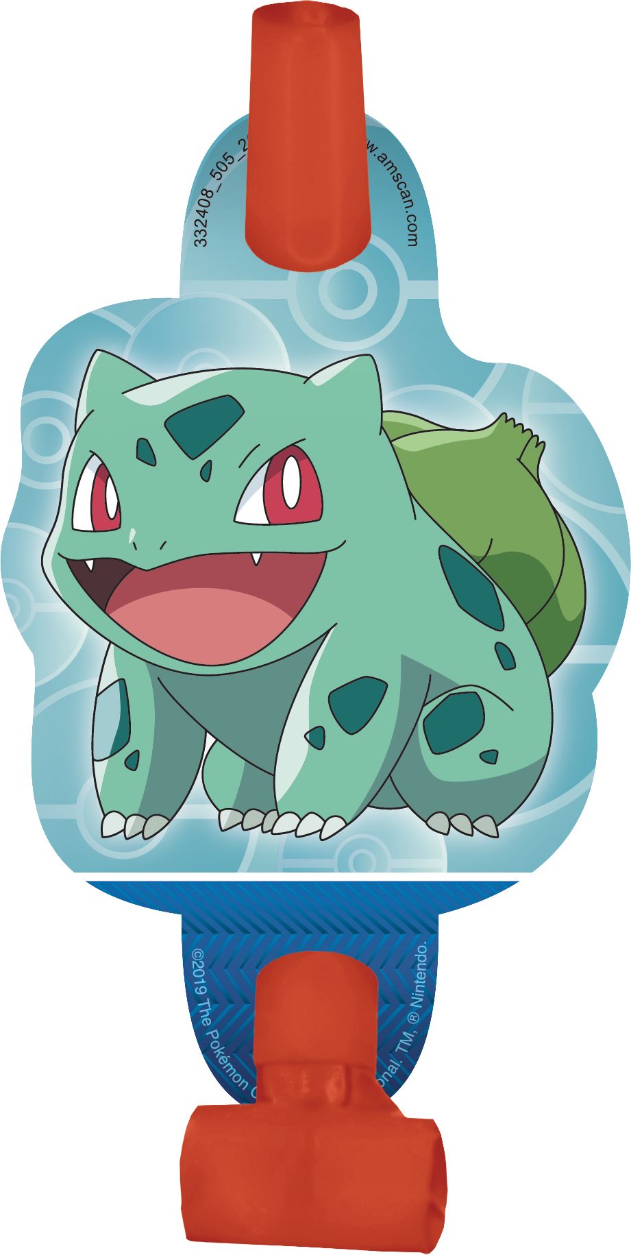 Mirlitons pour fête d'anniversaire Pokémon classique, paq. 8 Front_Flat