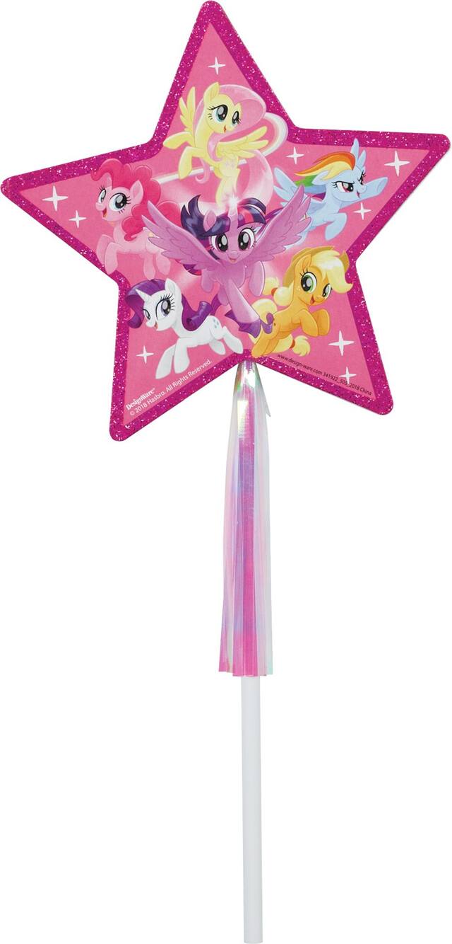 Friendship Adventures My Little Pony Wands for Birthday Party Favours, Pink, 6-pk Front_Flat