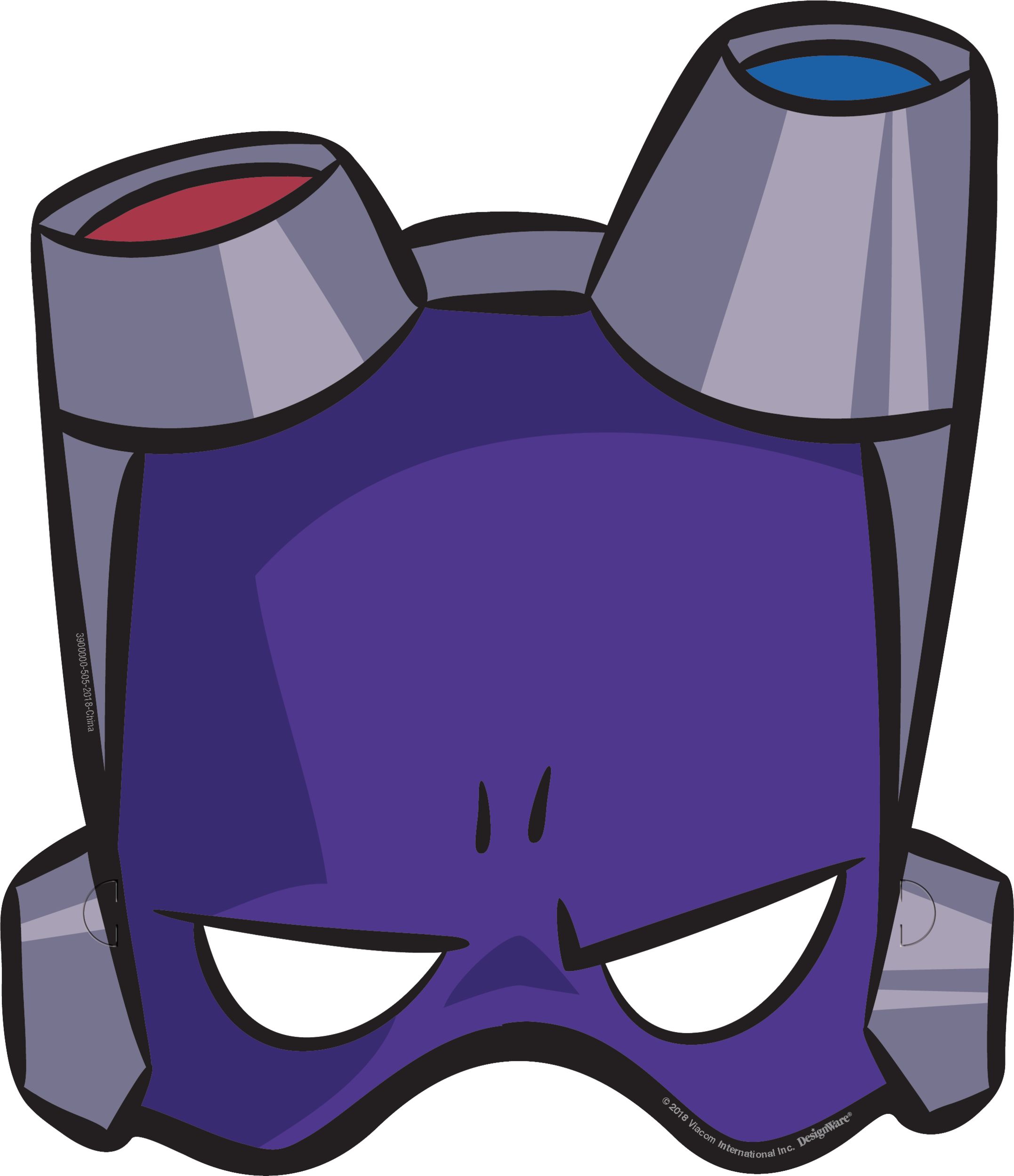 Rise of the Teenage Mutant Ninja Turtles Birthday Party Cardstock Masks, 8-pk Front_Flat