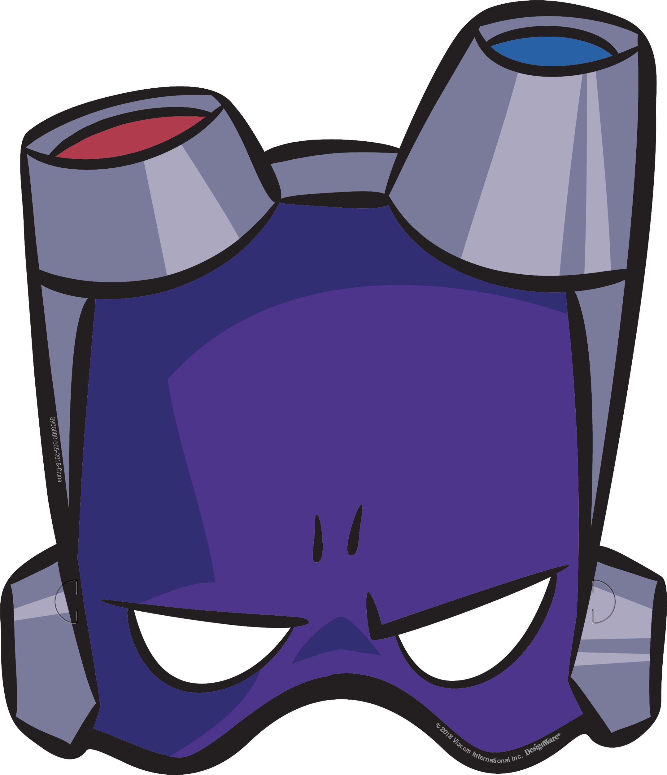 Rise of the Teenage Mutant Ninja Turtles Birthday Party Cardstock Masks, 8-pk Front_Flat