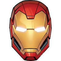 Disney Marvel Avengers Captain America Paper Face Masks, Blue/White, One Size, 8-pk, Wearable Costume Accessories for Birthdays/Halloween Front_Flat
