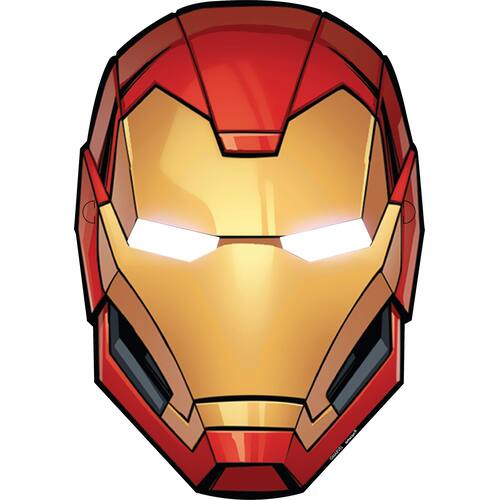 Disney Marvel Avengers Captain America Paper Face Masks, Blue/White, One Size, 8-pk, Wearable Costume Accessories for Birthdays/Halloween