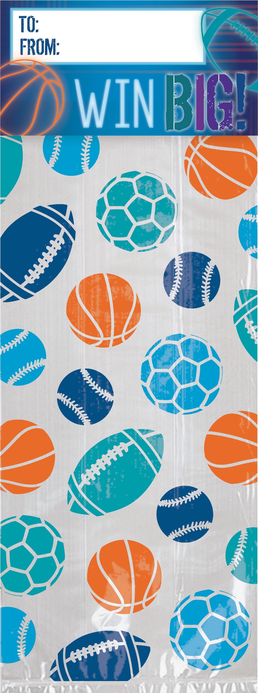 Birthday Baller Treat Bag Kit for 20 Guests Front_Flat