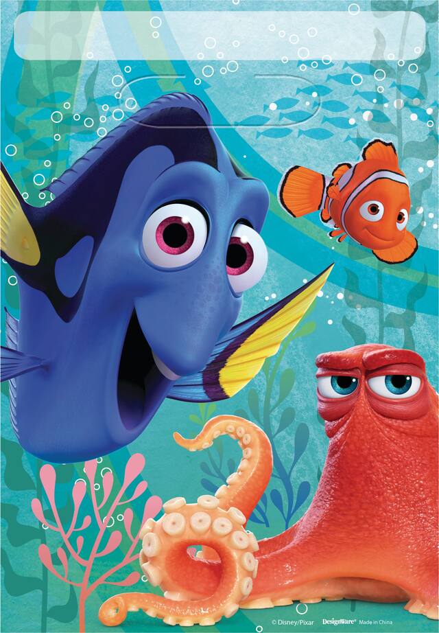 Finding Dory Favour Bags, 8-pk Overhead_Flat