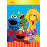 Sacs à surprises pour fête d'anniversaire Sesame Street, paq. 8 Overhead_Flat