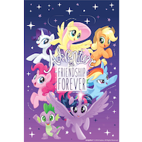 Sacs à surprises pour fête d'anniversaire Mon petit poney Aventure/Amitié, paq. 8 Front_Flat