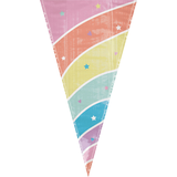 Sacs à friandises pour fête d'anniversaire Corne de licorne aux couleurs d'arc-en-ciel magique, paq. 15 Front_Flat