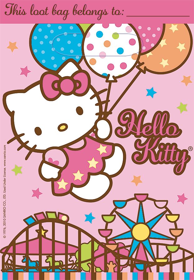 Hello Kitty Favour Bags, 8-pk Front_Flat
