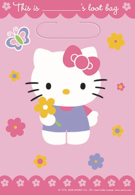 Hello Kitty Favour Bags, 8-pk Front_Flat