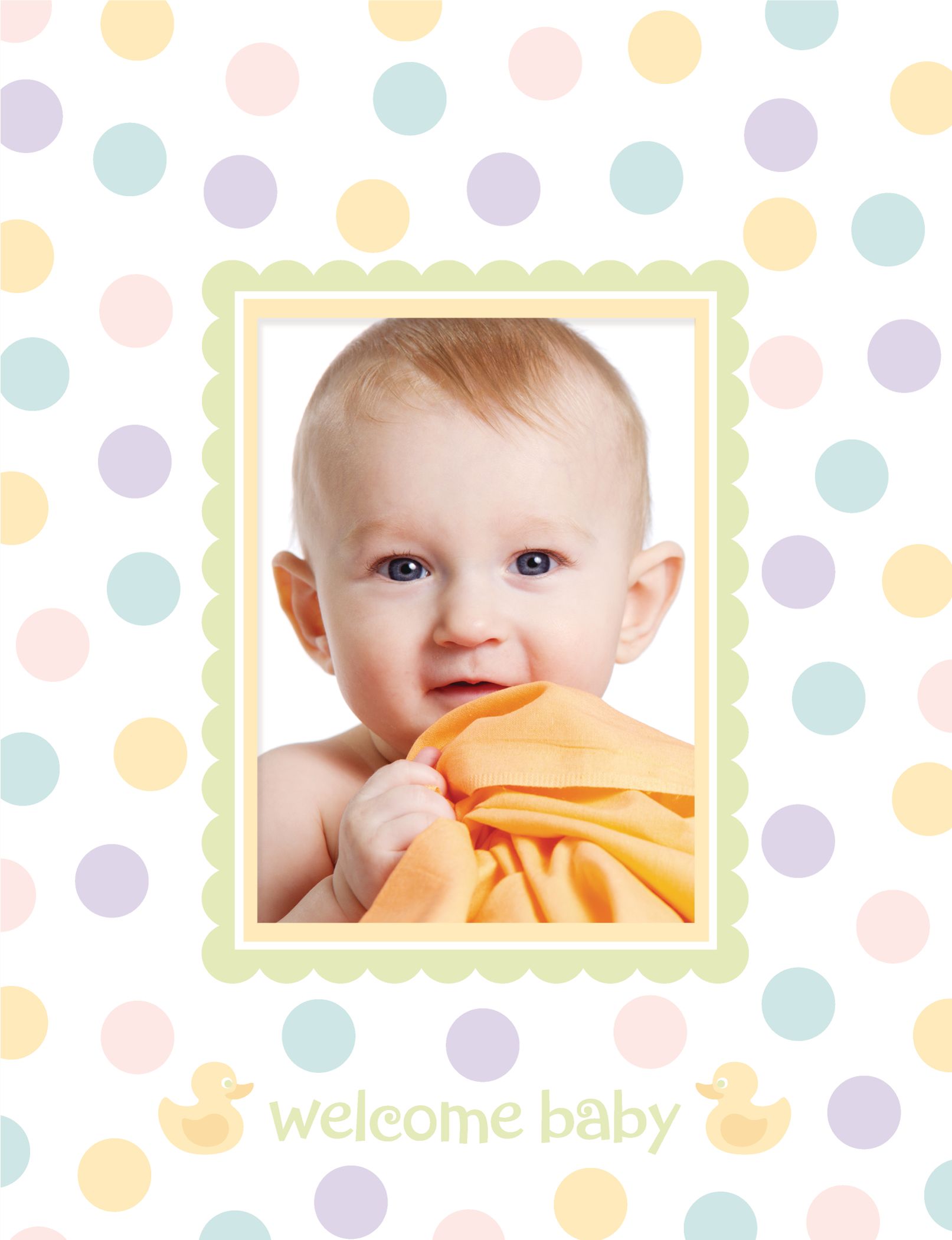 Baby Shower Autograph Photo Mat Front_Flat