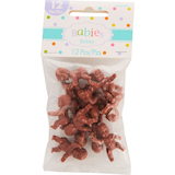 Mini Plastic Baby Favour Charms, Assorted Colours, 12-pk, for Baby Shower/Gender Reveal Front_Flat