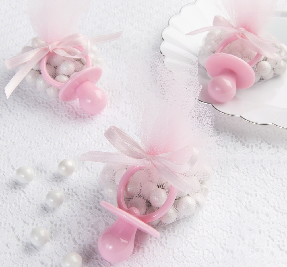 Pacifier Baby Shower Favour Charms, 8pk Party City