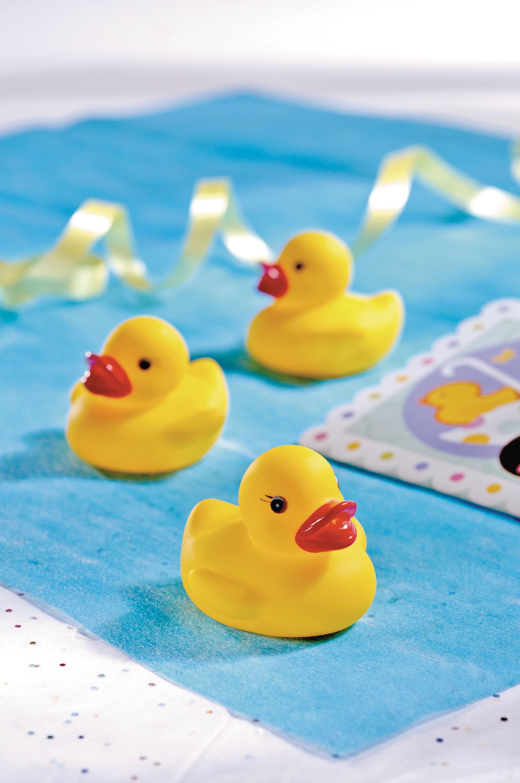 Rubber Duck Favour Charms, Yellow, 3-pk, for Baby Shower/Gender Reveal Composite_or_Mixed