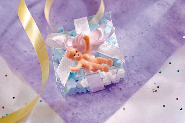 Mini Plastic Babies Baby Shower Favour Charms, 12pk Party City