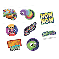 Slither.io Easy to Apply Tattoos for Birthday Party Favours, 1-Sheet Overhead_Flat