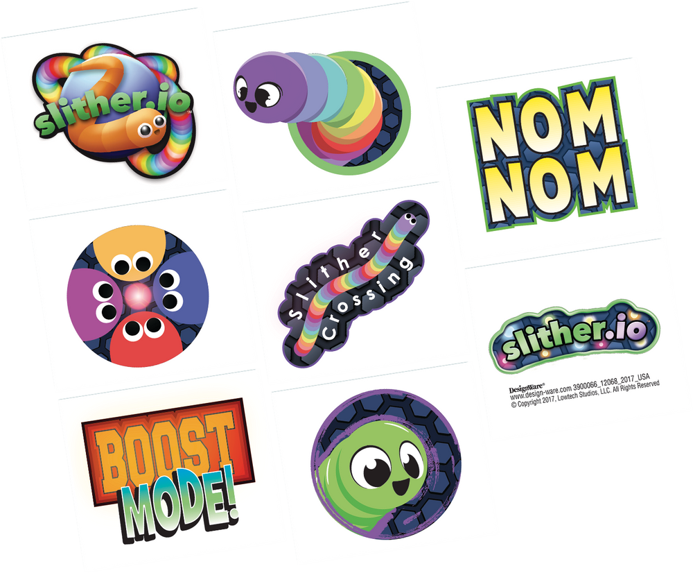 Slither.io Slither Snake Video Game Kids Birthday Party Invitations  w/Envelopes