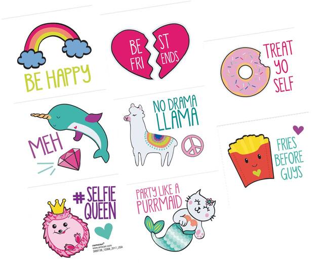 Selfie Celebration Tattoos Front_Angled_Right