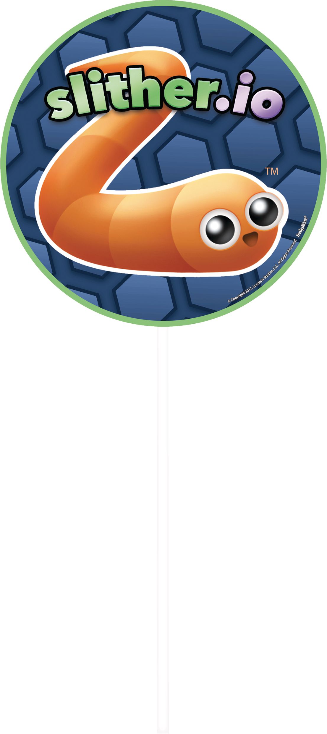 Accessoires de cabine photo pour fête d'anniversaire Slither.io, paq. 13 Front_Flat