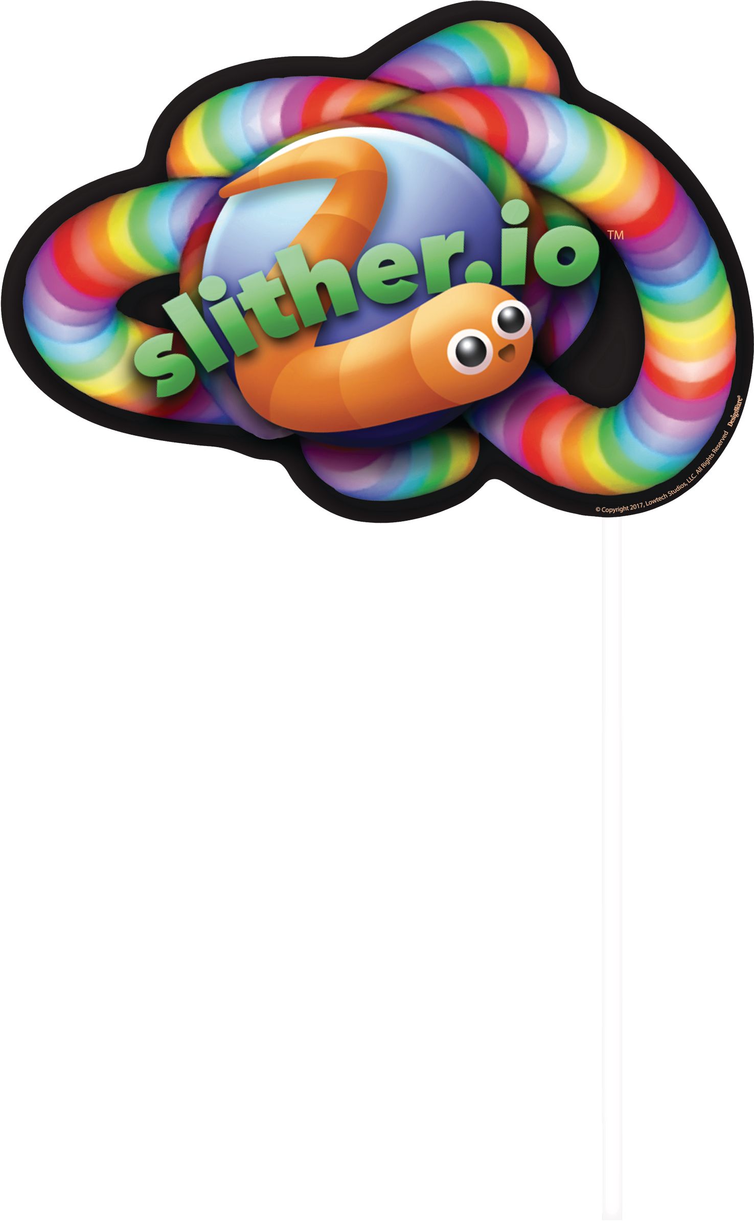 Accessoires de cabine photo pour fête d'anniversaire Slither.io, paq. 13 Front_Flat