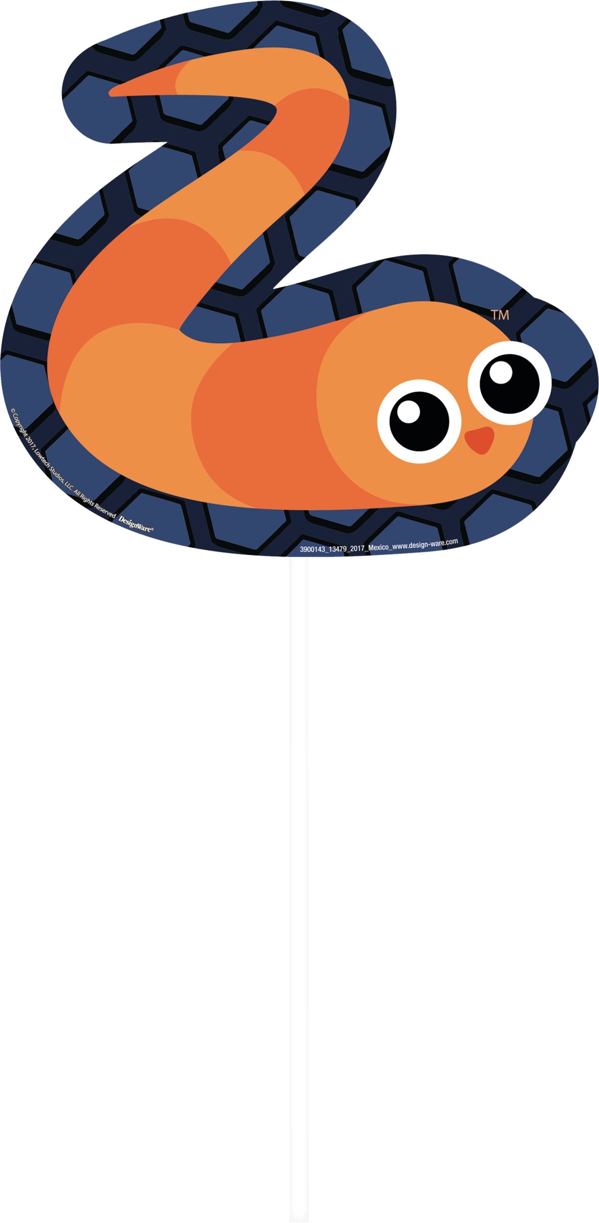 Accessoires de cabine photo pour fête d'anniversaire Slither.io, paq. 13 Front_Flat