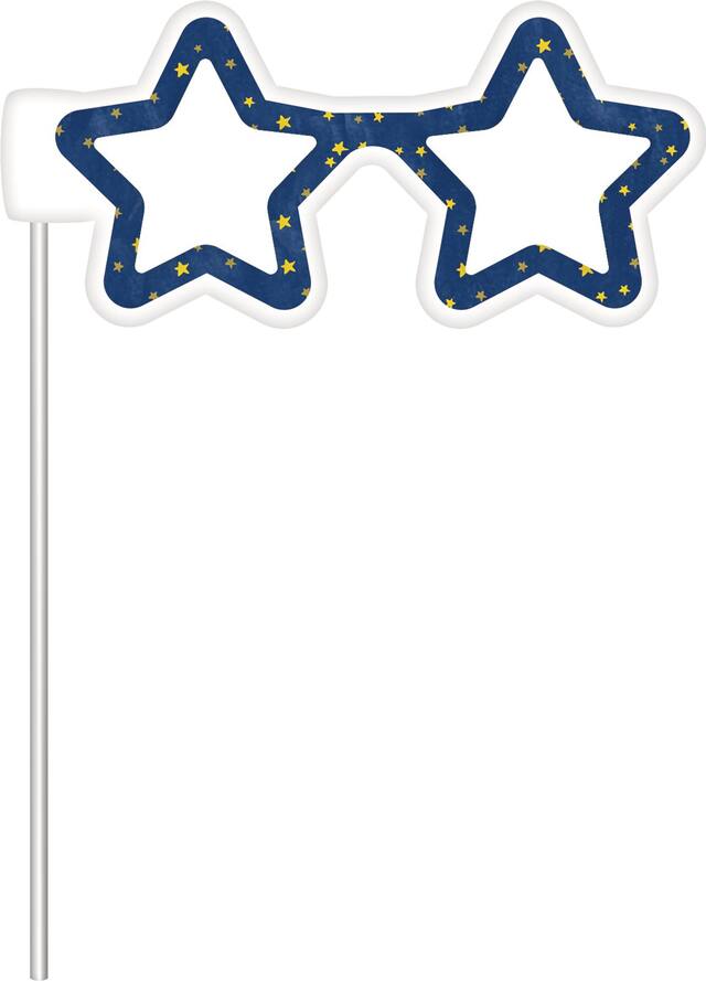 Twinkle Twinkle Little Star Photo Booth Props, 13-pc Front_Flat