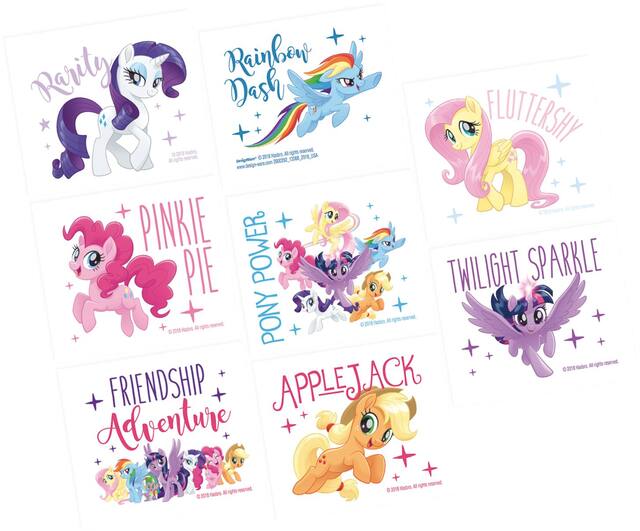 Pony Power My Little Pony Temporary Tattoos, 8-pc Front_Flat
