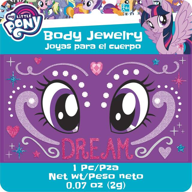 Friendship Adventures My Little Pony Body Jewelry for Birthday Party Favours Front_Flat