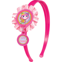 Rainbow Butterfly Unicorn Kitty Headband, Pink Front_Angled_Right